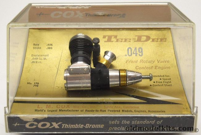 Cox Tee Dee .049 Gas Engine - Never Run and In The Original Jewel Case, 170-798 plastic model kit