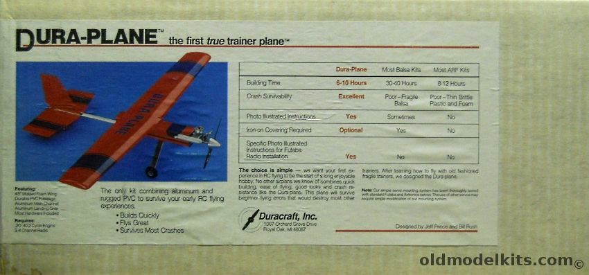 Duracraft Inc Dura-Plane With Extras - 45 Inch Wingspan R/C Trainer Quick Build plastic model kit