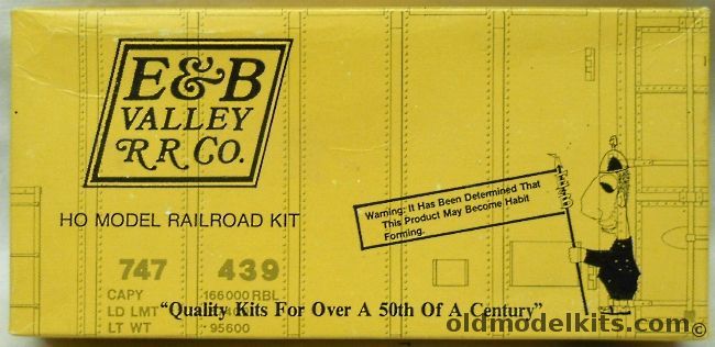 E&B Valley Railroad Co 1/87 Single Or Double Deck Stock Car With Trucks - HO / HOn3 Narrow Gauge, 018-3100 plastic model kit