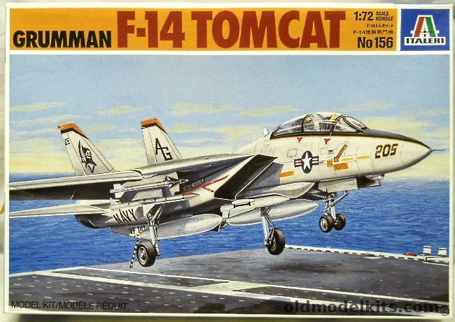 Italeri 1/72 Grumman F-14A Tomcat - VF-142 USS Eisenhower / VF-41 Black Aces USS Nimitz, 156 plastic model kit