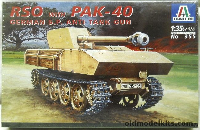 Italeri 1/35 RSO With Pack-40 German SP Anti-Tank Gun, 355 plastic model kit
