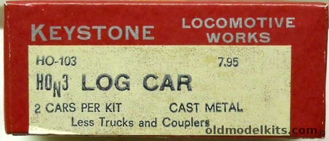 Keystone 1/87 FOUR HON3 Log Cars In One Box - HO Scale Craftsman Kit, HO-103 plastic model kit