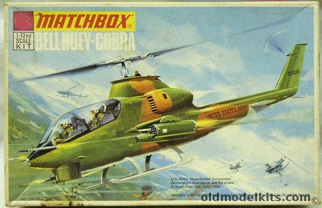 Matchbox 1/72 Bell Huey Cobra AH-1 - US Marines or US Army 235th Attack Helicopter, PK-9 plastic model kit