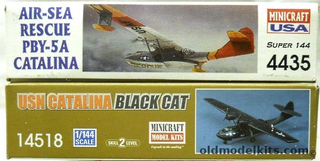 Minicraft 1/144 Consolidated PBY-5A Catalina Black Cat And TWO Air-Sea Rescue PBY-5A Catalina, 14518 plastic model kit