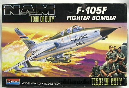 Monogram 1/72 F-105F Fighter Bomber - Nam Tour Of Duty Issue, 5450 plastic model kit