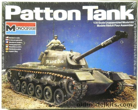Monogram 1/35 M48 A2 Patton Tank With 8 Figures, 6501 plastic model kit