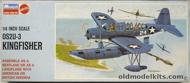 Monogram 1/48 OS2U-3 Kingfisher - RAF or US Navy Blue Box Issue - (OS2U3), 6834 plastic model kit