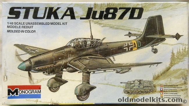 Monogram 1/48 Junkers Ju-87D-5 or D-8 Stuka - Rudel or Western Front Night Intruder - (Ju87D5), 6840 plastic model kit
