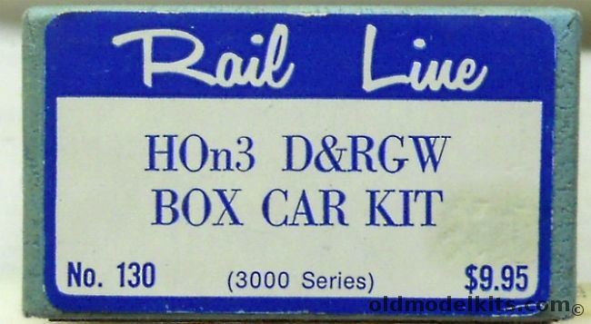 Rail Line 1/87 D&RGW Box Car HOn3 - HO Scale Craftsman KIt, 130 plastic model kit