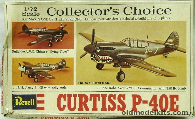 Revell 1/72 Curtiss P-40 Collectors Choice - AVG Flying Tigers / USAAF P-40E / Ace Robert Scott's 'Old Exterminator' Aircraft, H60 plastic model kit