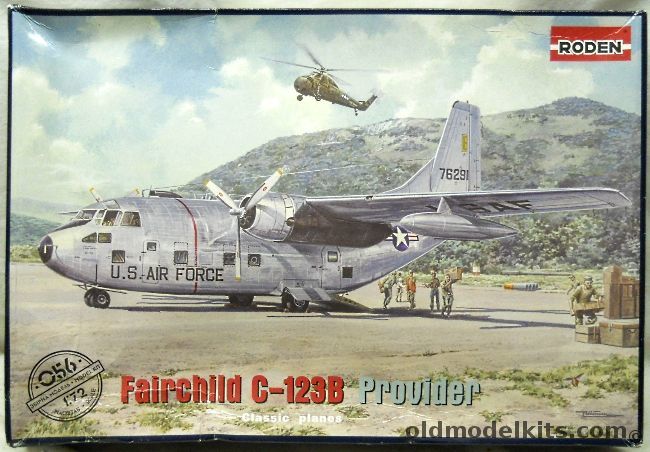 Roden 1/72 Fairchild C-123B Provider - USAF South Vietnam Early 1964 / 'Patches' Vietnamese Air Force VNAF South Vietnam 1964 / Air America Thailand 1966, O56 plastic model kit