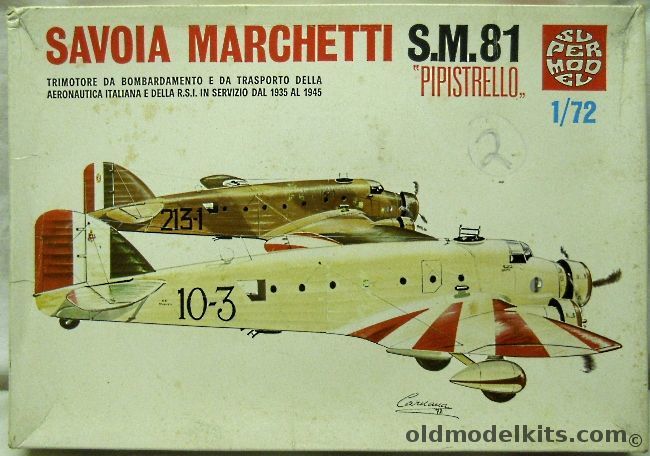 Supermodel 1/72 Savoia SM-81 Pipistrello, 10-008 plastic model kit