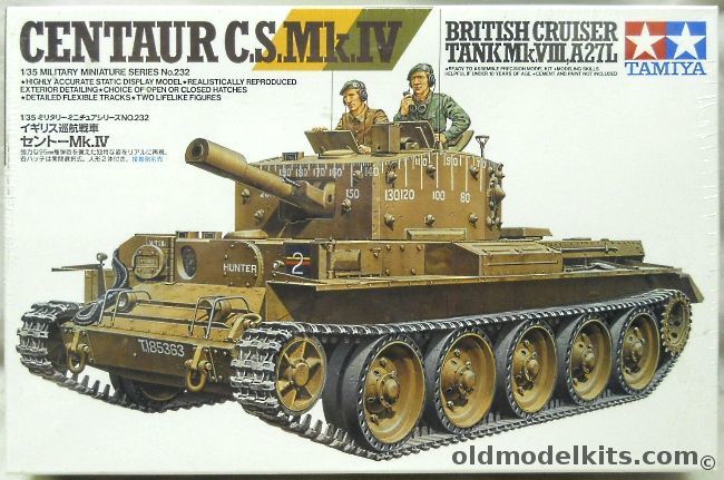 Tamiya 1/35 Centaur C.S.Mk.IV - A27L British Cruiser Tank, 35232 plastic model kit