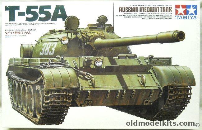 Tamiya 1/35 T-55A Russian Medium Tank, 35257 plastic model kit