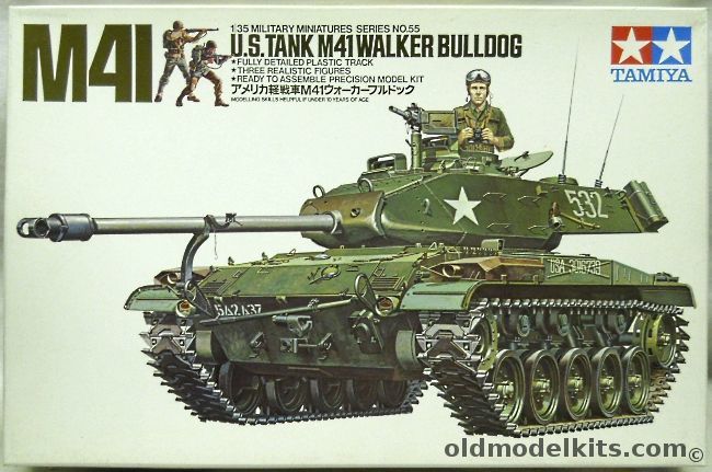 Tamiya 1/35 M41 Walker Bulldog Light Tank, 3555 plastic model kit