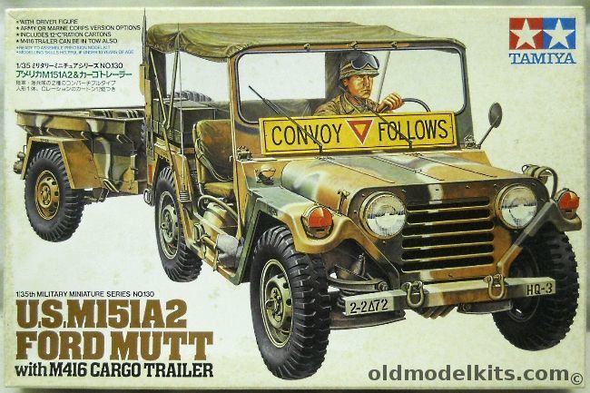 Tamiya 1/35 Ford M151A2 Mutt Utility Truck - With Cargo Trailer and 'C' Ration Load - US Army Or US Marines, 3630 plastic model kit