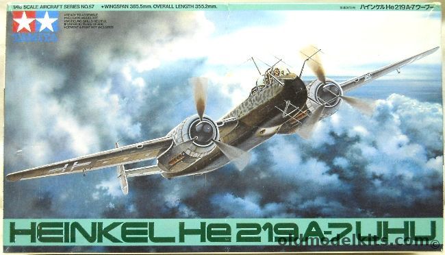 Tamiya 1/48 Heinkel He-219 A-7 Uhu Owl, 61057 plastic model kit