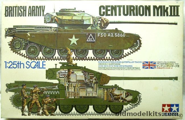 Tamiya 1/25 Centurion Mk.III Tank, DTD 114 plastic model kit
