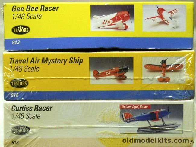Testors 1/48 Gee Bee Air Racer / Travel Air Mystery Ship / Curtiss Racer, 913 plastic model kit