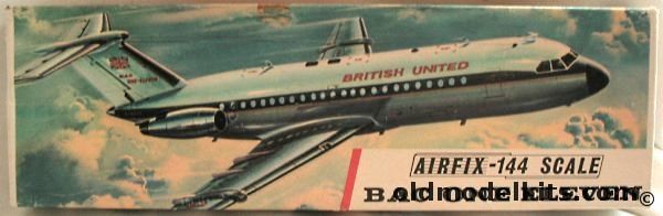 Airfix 1/144 BAC One-Eleven - (BAC 111 One-11) - British United Airlines, SK401 plastic model kit