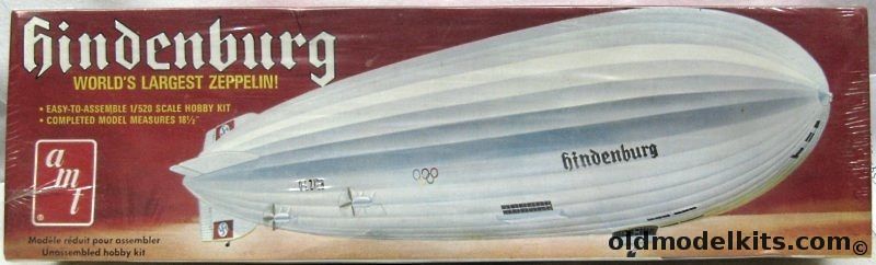 AMT 1/520 LZ-128 Hindenburg Zeppelin, T557 plastic model kit
