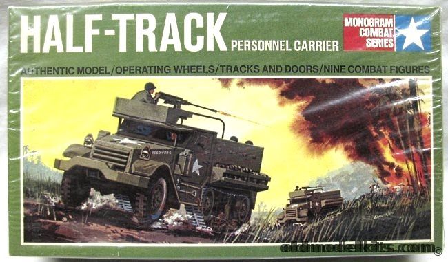 Monogram 1/35 Half Track - US Army M3A1 Armored Personnel Carrier - Combat Series Issue, PM157 plastic model kit