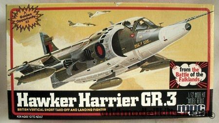 MPC 1/72 Hawker Harrier GR3 Battle of the Falklands - (Ex-Airfix), 1-4208 plastic model kit