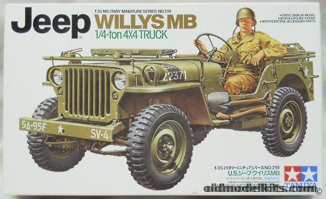 Tamiya 1/35 US Jeep 1/4 Ton 4X4 Willys MB, MM219 plastic model kit
