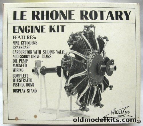 Williams Brothers 1/6 Le Rhone Rotary Aircraft Engine, 302 plastic model kit