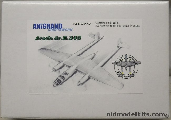 Anigrand 1/72 Arado Ar E.340 - (E340 Ar340), AA2070 plastic model kit