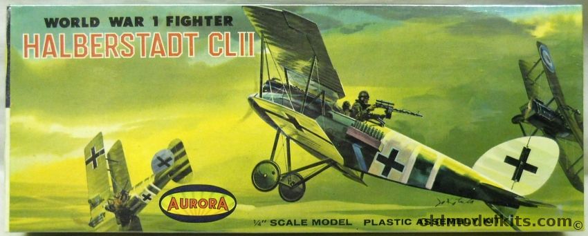 Aurora 1/48 Halberstadt CLII - (CL-II), 136-98 plastic model kit