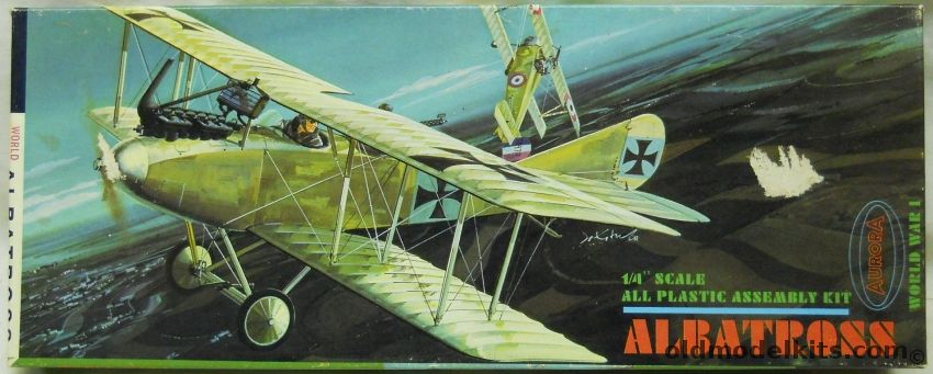 Aurora 1/48 Albatross C.III - (Albatros C-III), 142-98 plastic model kit