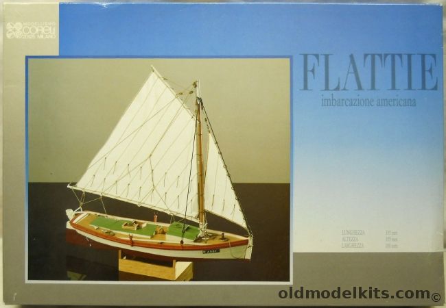 Corel 1/25 Flattie Chesapeake Bay Boat - Plank On Frame Model 13 Inches Long, SM42 plastic model kit