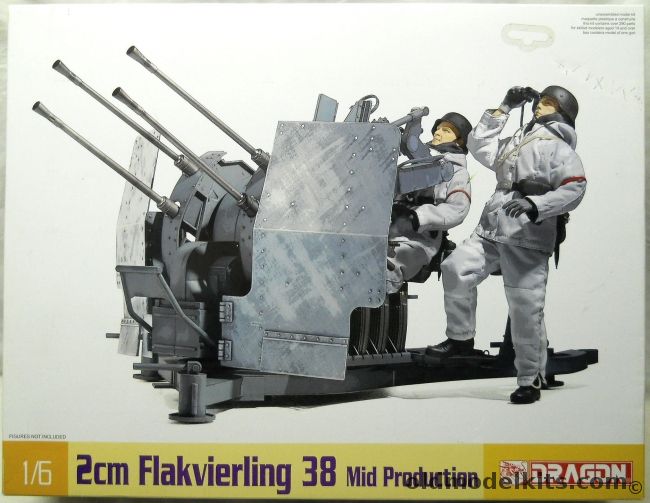 Dragon 1/6 2cm Flakvierling 38 Mid Production, 75018 plastic model kit