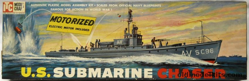 ITC 1/74 US Submarine Chaser - SC96 Subchaser WWI US Navy - Motorized, 3682 plastic model kit