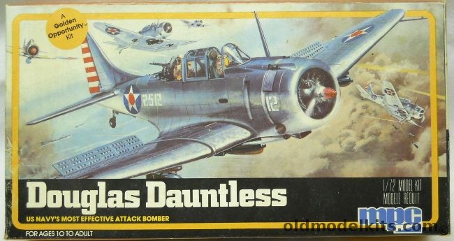 MPC 1/72 Douglas Dauntless SBD Dive Bomber - Ensign Leppla Coral Sea Ace, 1-4003 plastic model kit