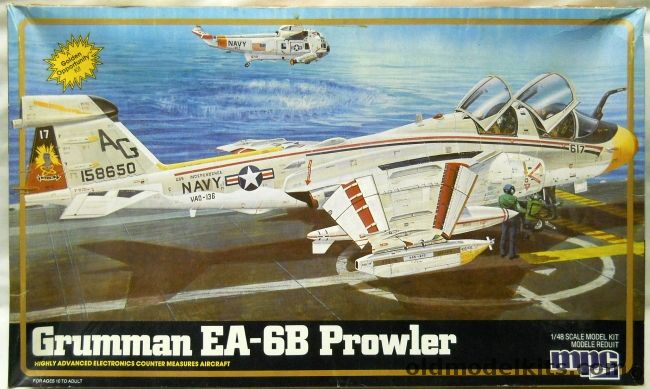 MPC 1/48 Grumman EA-6B Prowler - VAQ-136 USS Independence Hi-Vis - (ex Airfix), 1-4553 plastic model kit