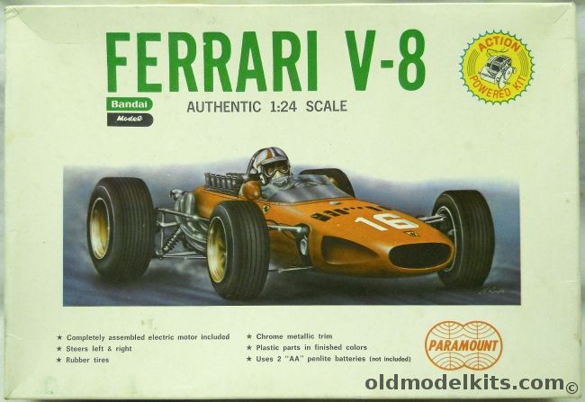 Paramount 1/24 Ferrari V-8 Motorized - (ex Bandai), 1509-250 plastic model kit