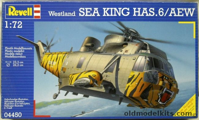 Revell 1/72 TWO Westland Sea King HAS.6 / AEW - HAS6 No. 814 Sq Fleet Air Arm RFA Argus and RNAS Culdrose 1999 / No 810 Sq Same / AEW 2 No. 849 Sq B Flight HMS Illustrious And RNAS Culdrose 2000, 04450 plastic model kit