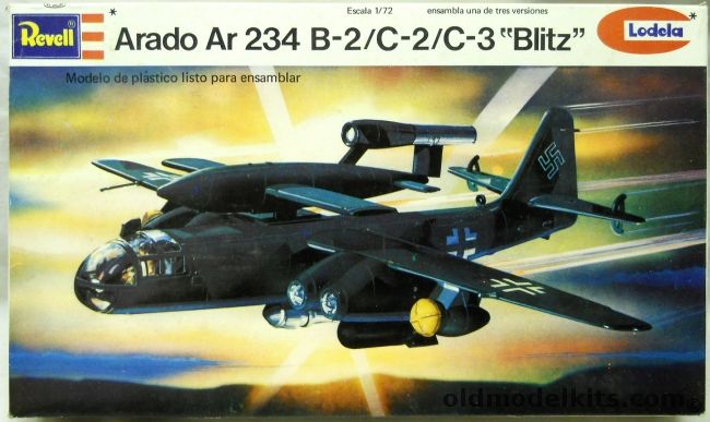 Revell 1/72 Arado AR-234 B-2/C-2/C-3 Blitz with V-1 - Lodela Issue, H162 plastic model kit