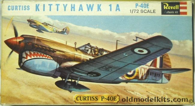 Revell 1/72 Curtiss Kittyhawk 1A (P-40E Warhawk) - Great Britain Issue, H623 plastic model kit