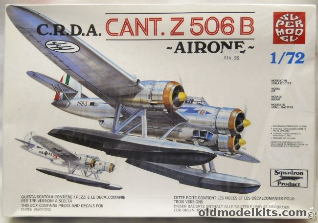Supermodel 1/72 CRDA Cant Z-506 B Airone - Spanish Civil War / Italian Air Force SAR - (Z506), 10-015 plastic model kit