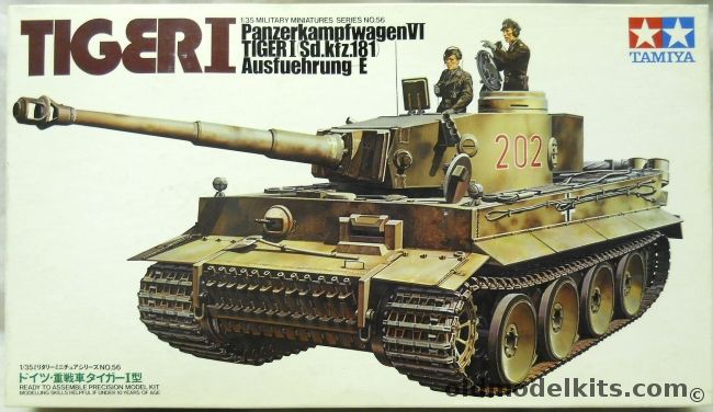 Tamiya 1/35 Tiger I Sd.Kfz. 181 Ausf E, 3556 plastic model kit