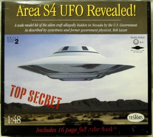Testors 1/48 Area S4 UFO (Bob Lazar UFO), 576 plastic model kit