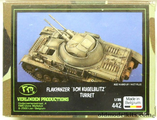 Verlinden 1/35 Flakpanzer 3cm Kugelblitz Turret -  Conversion Kit, 612 plastic model kit