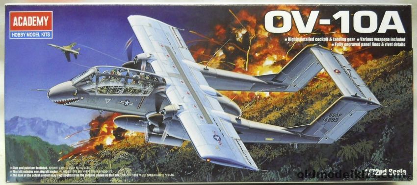 Academy 1/72 OV-10A Bronco - With Eduard PE And PrintScale Decals, 12463 plastic model kit