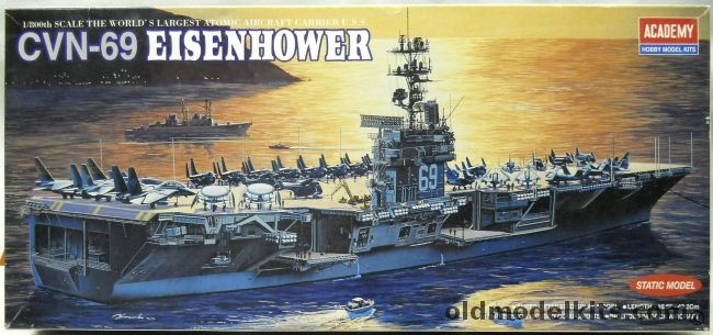 Academy 1/800 CVN-69 USS Eisenhower Aircraft Carrier, 1440 plastic model kit