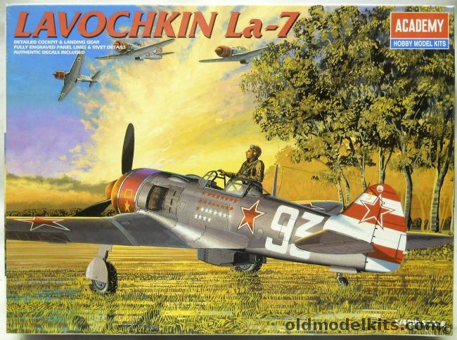 Academy 1/48 Lavochkin La-7 - USSR Aces Lt. Col. Sergel F. Dolguishin April 1945 / Ace Capt,. Ivan N. Kozhedub Spring 1945, 1649 plastic model kit