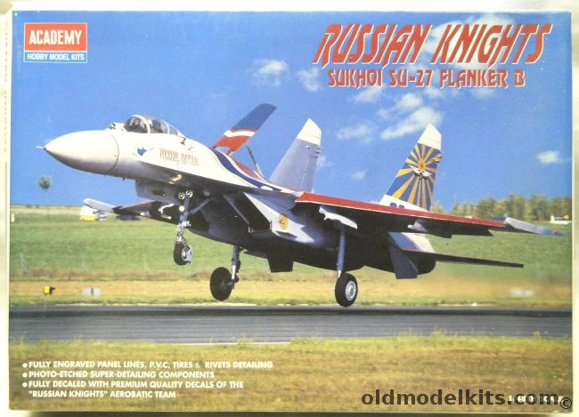 Academy 1/48 Russian Knights Sukhoi Su-27 Flanker B, 2167 plastic model kit