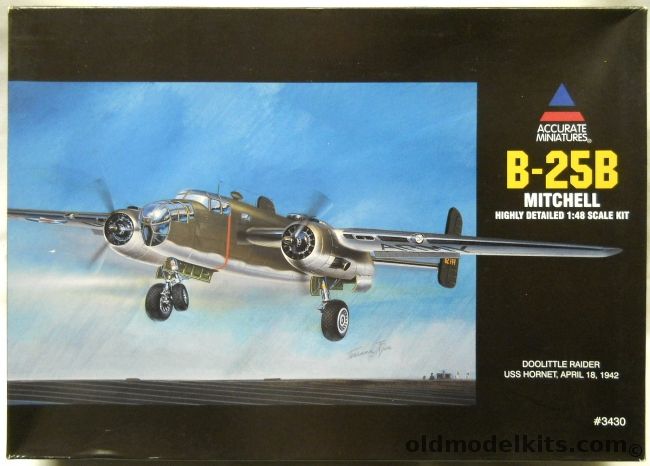 Accurate Miniatures 1/48 B-25B Mitchell - Doolittle Raiders USS Hornet April 18 1942, 3430 plastic model kit